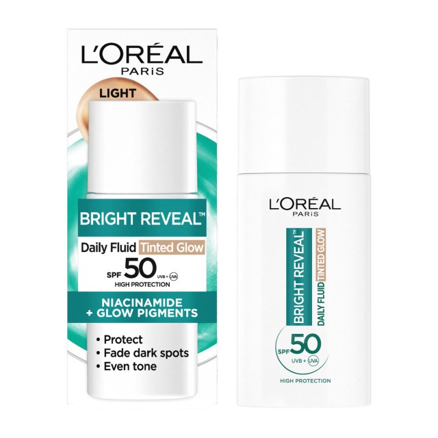 LOreal Paris Bright Reveal SPF50+ Tinted Light Κρέμα Προσώπου με Χρώμα … LOreal Paris Bright Reveal SPF50+ Tinted Light Κρέμα Προσώπου με Χρώμα …