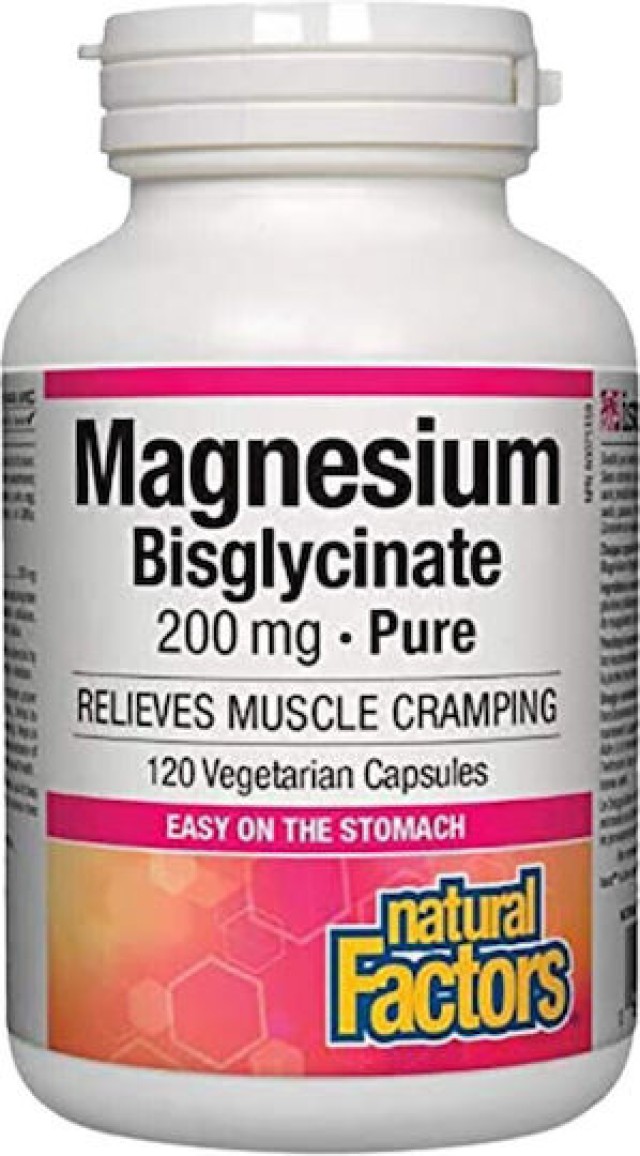 Natural Factors Magnesium Bisglycinate 200mg Elemental για την Διατήρη &hellip;