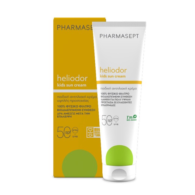 Pharmasept Heliodor Baby Sun Cream SPF50 με Φυσικό Αντηλιακό Φίλτρο Βρ …