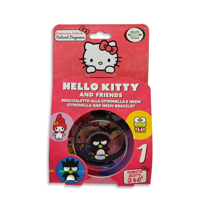 Medico Brand Italia Hello Kitty Αντικουνουπικό Βραχιόλι Μαύρο 1 Τεμάχιο