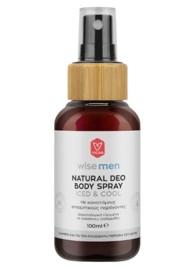 Vican Wise Men Natural Deo Body Spray Iced & Cool 100ml