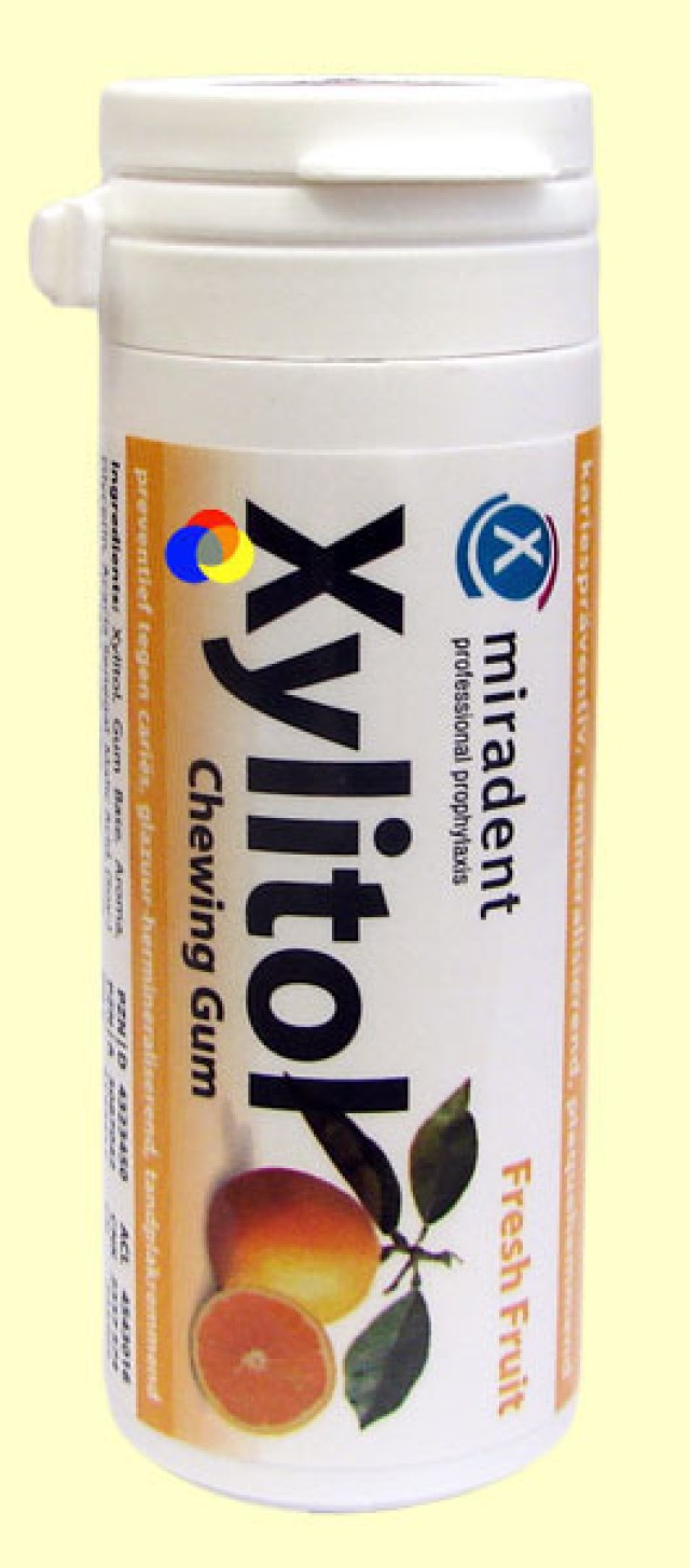 Miradent Xylitol chewing gum Fresh Fruit 30 τεμάχια Miradent Xylitol chewing gum Fresh Fruit 30 τεμάχια