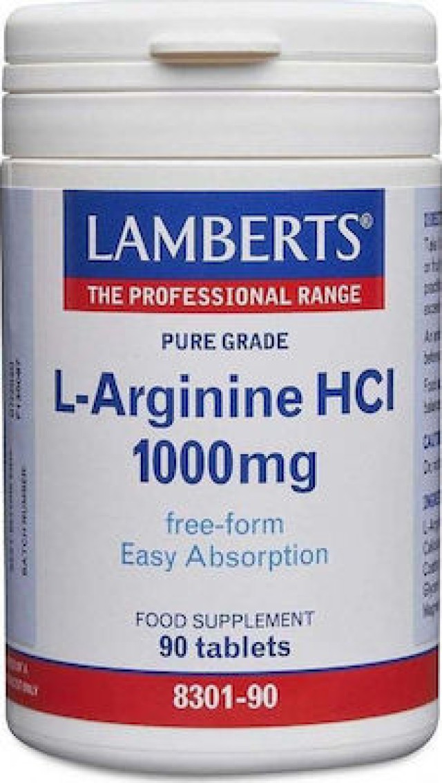 Lamberts L-Arginine HCI 1000mg, 90 tabs [8301-90]