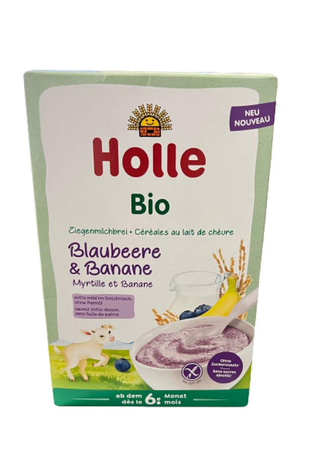 Holle BIO Παιδική Κρέμα Μπανάνα - Μύρτιλο με Κατσικίσιο Γάλα από τον 6ο Μήνα 200gr