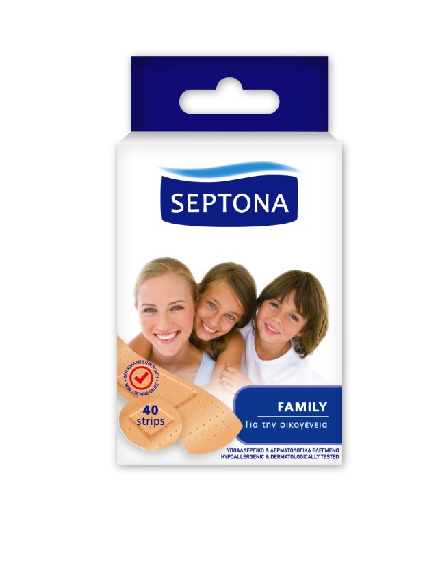Septona Family Strips Medicare Ταχυεπίδεσμοι για Όλη την Οικογένεια σε Διάφορα Μεγέθη 40 Τεμάχια