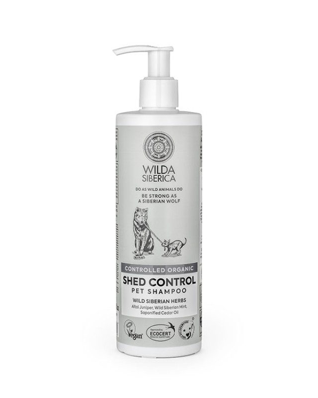 Natura Siberica Wilda Siberica Controlled Organic Shed Control Pet Shampoo Σαμπουάν Κατοικιδίων Κατά της Τριχόπτωσης 400ml