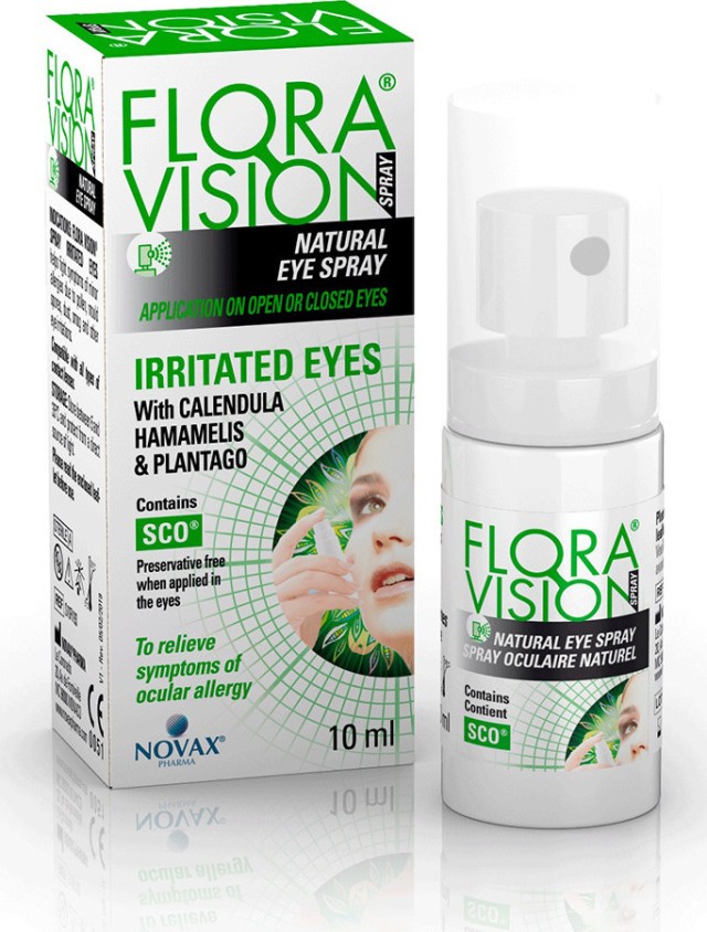 Novax Pharma Flora Vision Irritated Eyes Natural Spray Οφθαλμικό Φυσικ …