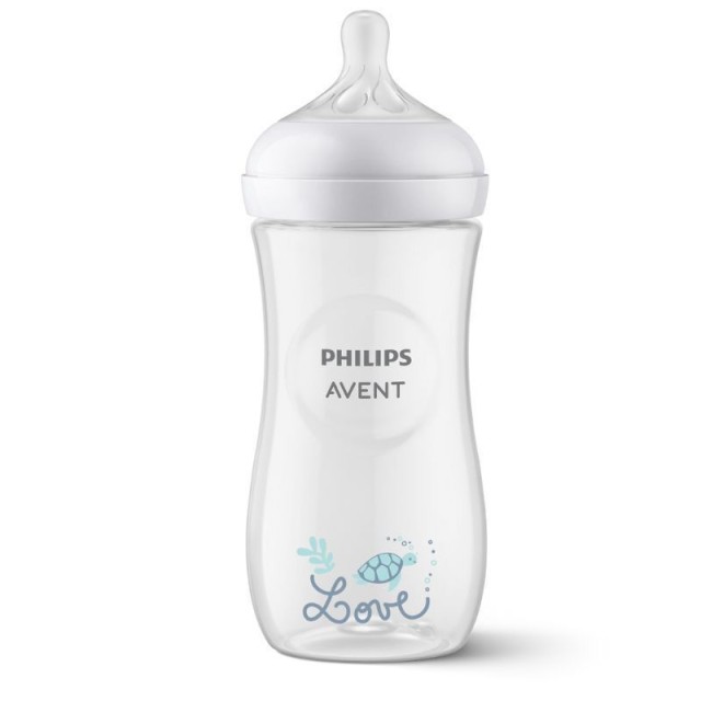 Avent Philips Natural Response Love Πλαστικό Μπιμπερό Λευκό για 3m+ Θη …