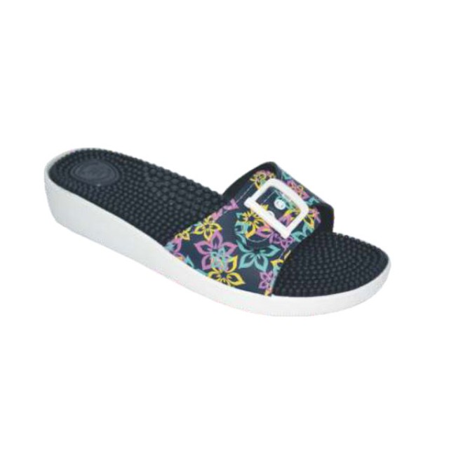 Naturelle C1Β Γυναικεία Ανατομική Παντόφλα Μαύρη με Λουλούδια No. 39-4 …