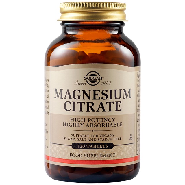 Solgar Magnesium Citrate 200mg Συμπλήρωμα Διατροφής με Μαγνήσιο 120 Τα … Solgar Magnesium Citrate 200mg Συμπλήρωμα Διατροφής με Μαγνήσιο 120 Τα …