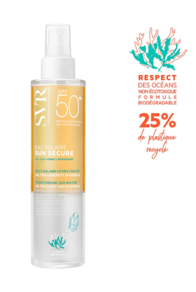 SVR Sun Secure Eau Solaire SPF50+ Δροσερό Διφασικό Νερό με Αντηλιακή Π … SVR Sun Secure Eau Solaire SPF50+ Δροσερό Διφασικό Νερό με Αντηλιακή Π …