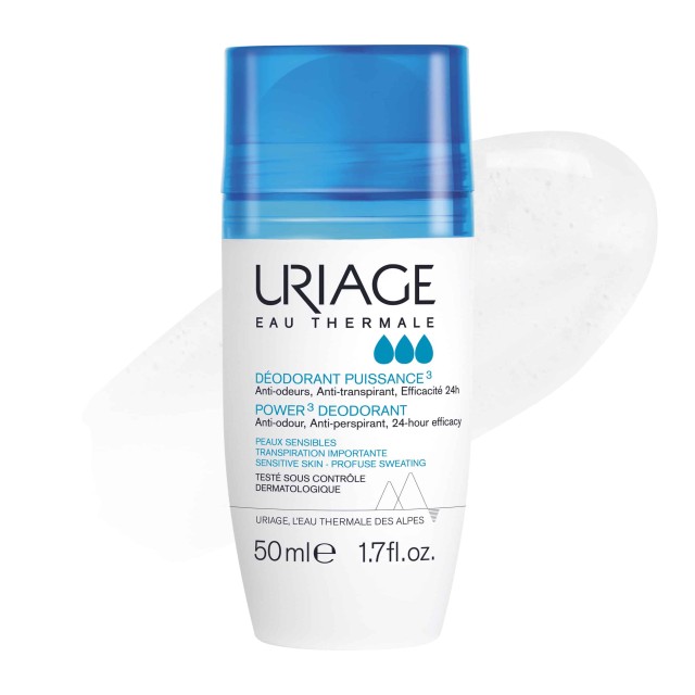 Uriage  Power 3 Deodorant Roll On Αντιιδρωτικό Αποσμητικό 50ml