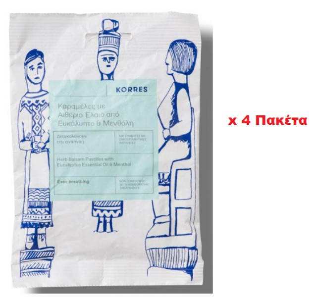 Korres BUNDLE Καραμέλες με Αιθέρια Έλαια Ευκάλυπτο και Μενθόλη Διευκολ …
