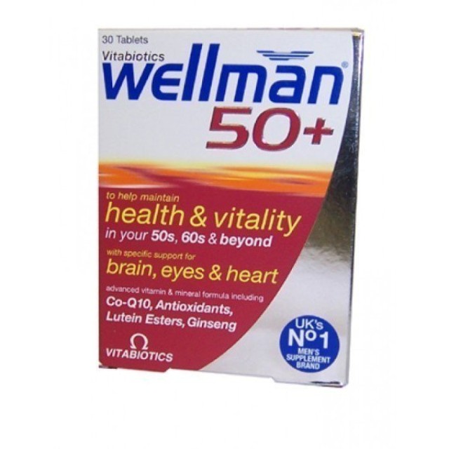 Vitabiotics Wellman 50+ Πολυβιταμινούχο Συμπλήρωμα για Άντρες Άνω των …