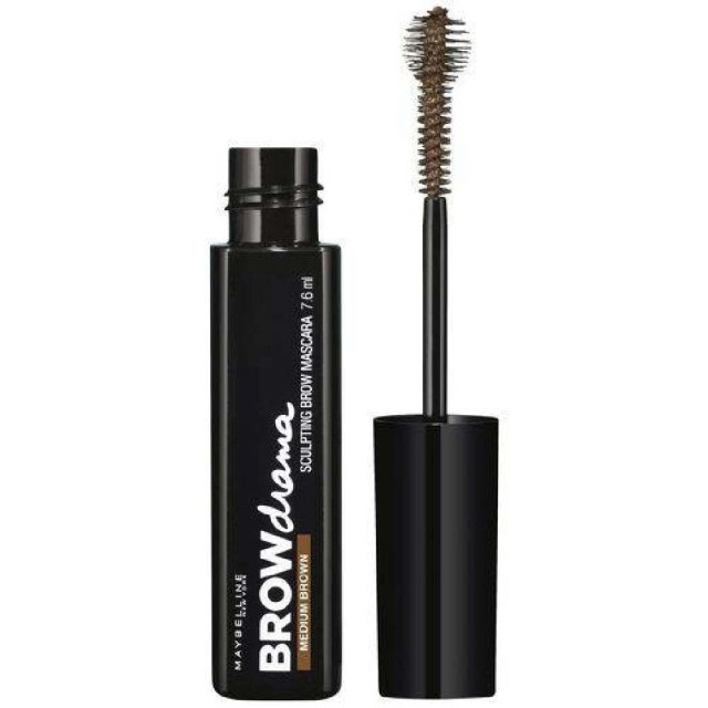 Maybelline Mascara Brow Drama Medium Brown Μάσκαρα Φρυδιών 7,6ml Maybelline Mascara Brow Drama Medium Brown Μάσκαρα Φρυδιών 7,6ml