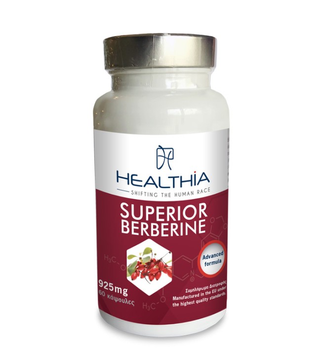 Healthia Superior Berberine 925mg Συμπλήρωμα Διατροφής με Εκχύλισμα το … Healthia Superior Berberine 925mg Συμπλήρωμα Διατροφής με Εκχύλισμα το …