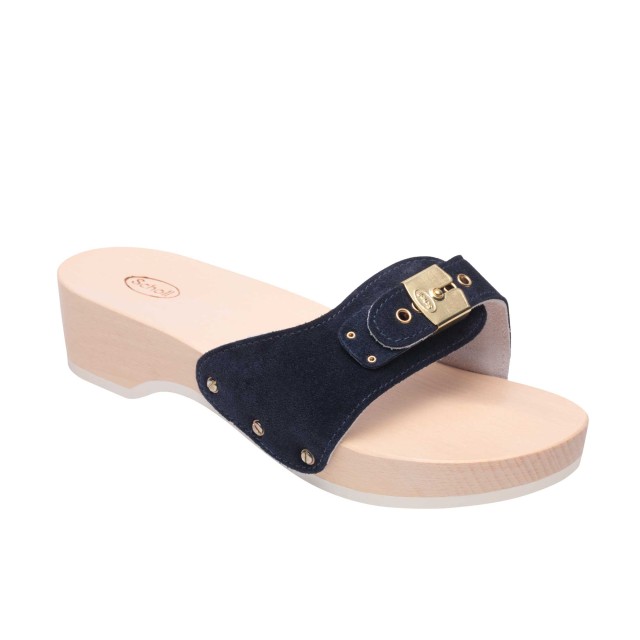Scholl Pescura Heel Navy Blue Ανατομικές  Γυναικείες Παντόφλες [F27533 …