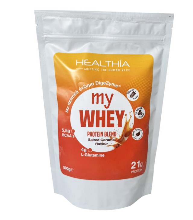 Healthia my Whey Protein Blend Πρωτεΐνη Ορού Γάλακτος & Σύμπλεγμα Πεπτ &hellip;
