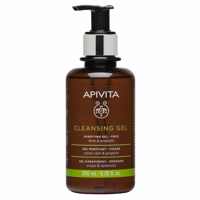 Apivita Cleansing Gel Καθαρισμού για Λιπαρές / Μικτές Επιδερμίδες με Πρόπολη & Lime 200ml