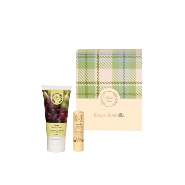 Fresh Line PROMO Grape Κρέμα Χεριών 50ml & Vanilla Καταπραϋντική Θεραπ &hellip;