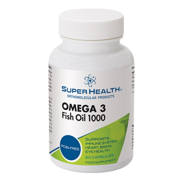 Super Health Omega 3 Fish Oil 1000mg Ορθομοριακή Φόρμουλα με Ωμέγα 3 Ιχθυέλαια 60 Κάψουλες