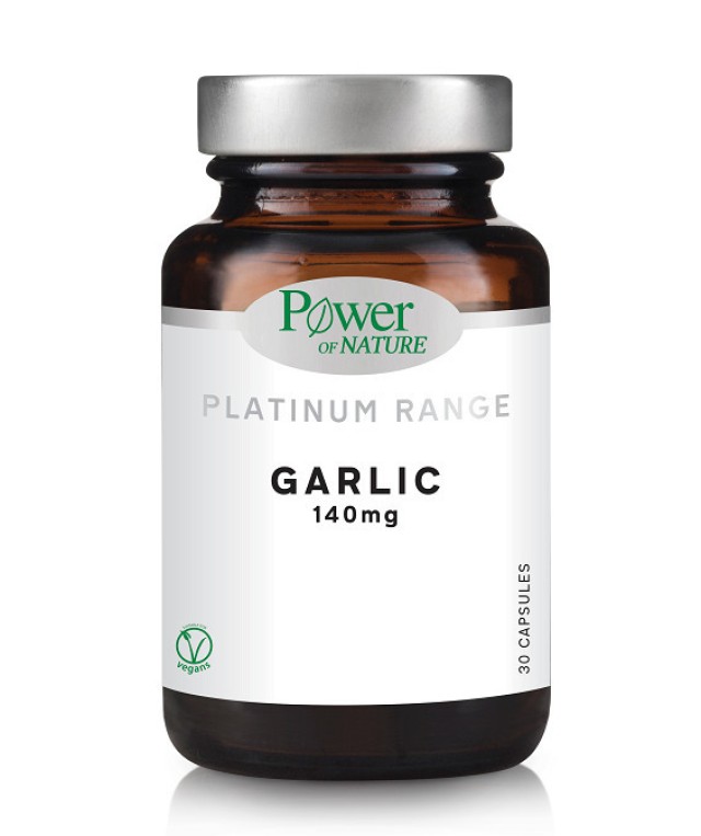 Power of Nature Garlic 140mg Συμπλήρωμα Διατροφής Σκόρδο με Αντιοξειδωτική Δράση 30 Κάψουλες