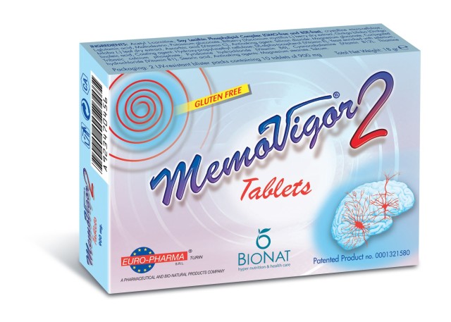 Bionat Memovigor 2 για την Καλή Λειτουργία της Μνήμης & της Συγκέντρωσης 900mg 20 Κάψουλες
