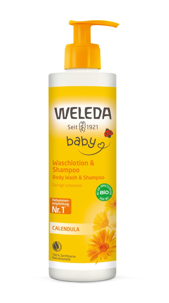 Weleda Baby Σαμπουάν & Αφρόλουτρο Καλέντουλα 400ml