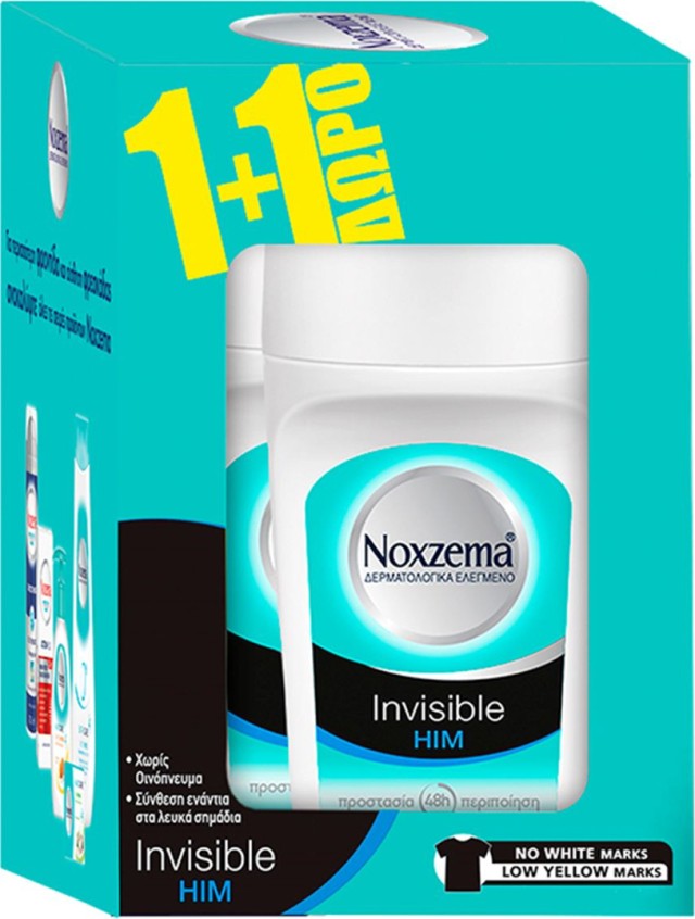 Noxzema Men PROMO Invisible Ανδρικό Αποσμητικό Roll on 48ωρης Προστασί …