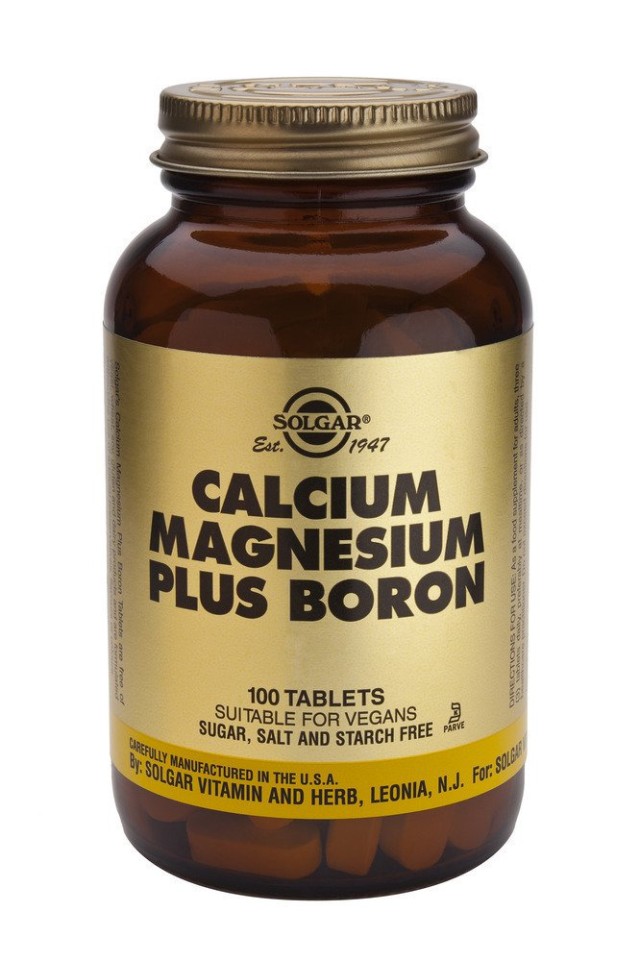Solgar Calcium Magnesium Plus Boron Συμπλήρωμα Διατροφής με Ασβέστιο - Μαγνήσιο - Βόριο 100tabs