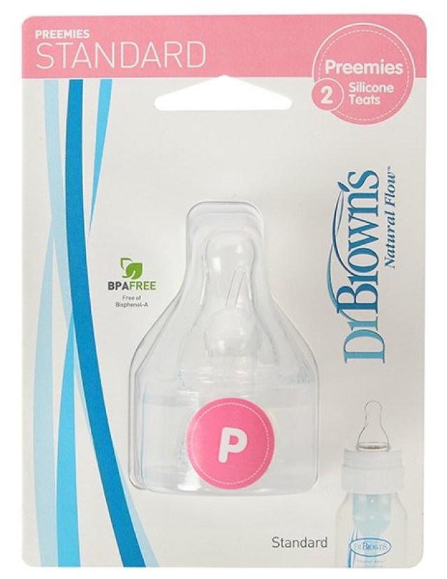 Dr. Browns Natural Flow 292-GB, Θηλές σιλικόνης για στενό μπουκάλι [2τ …