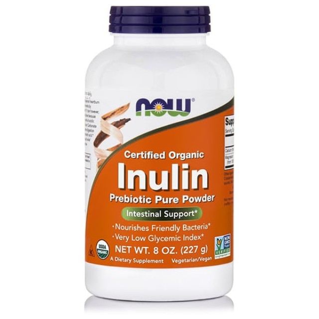 Now Foods Inulin Prebiotic Pure Powder Πρεβιοτικές Ίνες σε Σκόνη 227gr