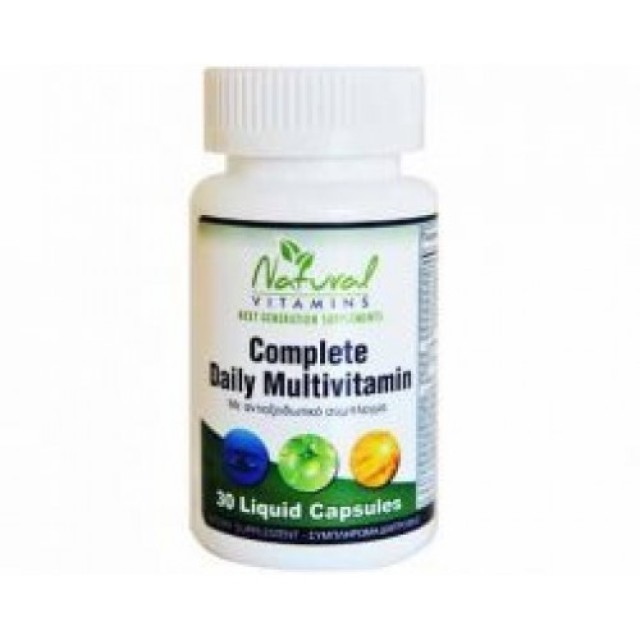 Natural Vitamins Complete Daily Multivitamin Πολυβιταμίνη με Αντιοξειδωτικό Σύμπλεγμα 30 Liquid Κάψουλες