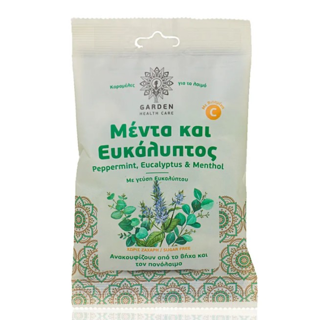 Garden Healthcare Καραμέλες για τον Λαιμό με Γεύση Μέντα και Ευκάλυπτο …
