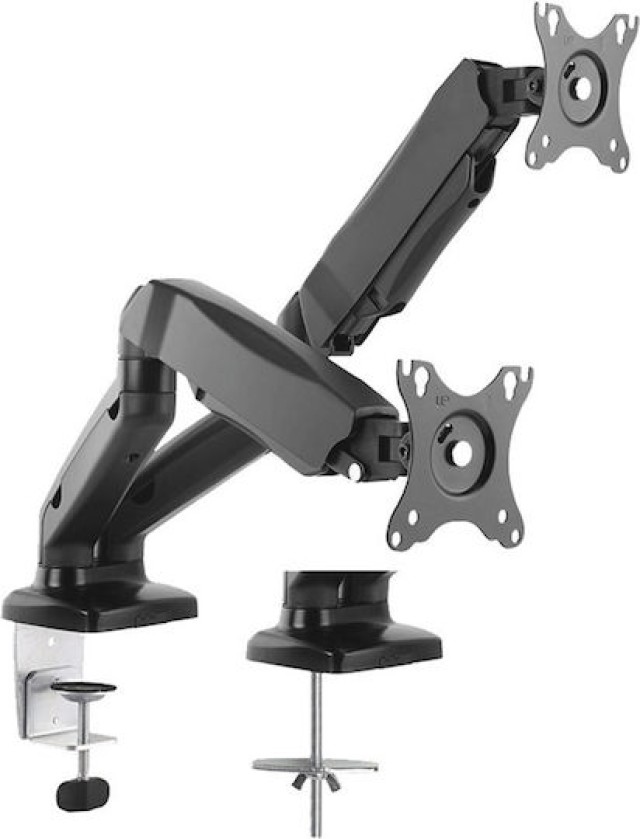 Brateck Βάση Γραφείου για 2 Οθόνες έως 27 με Βραχίονα  Μαύρο 1 Τεμάχιο &hellip;