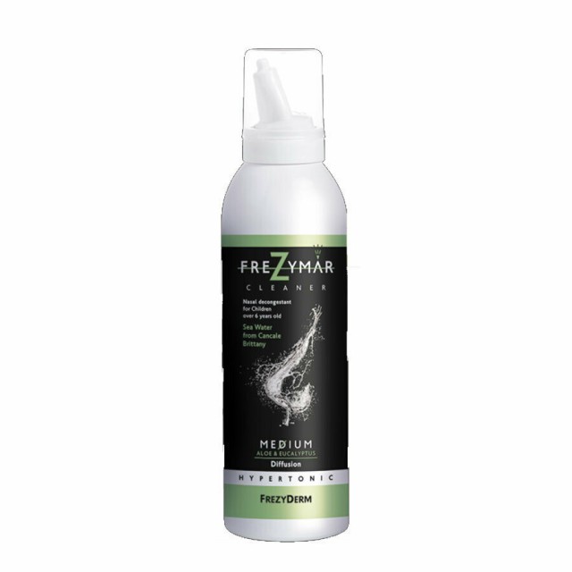 Frezyderm Frezymar Cleaner Medium Spray Aloe & Eucalyptus Υπέρτονο Ρινικό Αποσυμφορητικό Διάλυμα με Μεσαία Διάχυση για Παιδιά από 6 Ετών 120ml