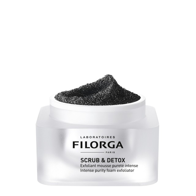 Filorga Scrub & Detox Intense Purity Foam Exfoliator Μαύρος Αφρός Απολέπισης Προσώπου για Βαθύ Καθαρισμό 50ml