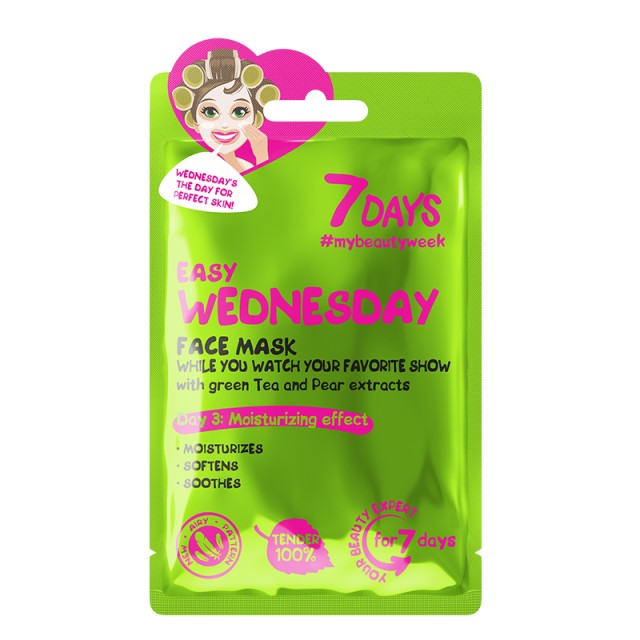 7Days Easy Wednesday Face Sheet Mask Μάσκα Προσώπου για Κανονικές & … 7Days Easy Wednesday Face Sheet Mask Μάσκα Προσώπου για Κανονικές & …