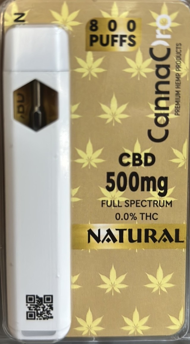 CannaOro CBD Vape 500mg Natural Συσκευή Ατμίσματος Προγεμισμένη με Υγρ …