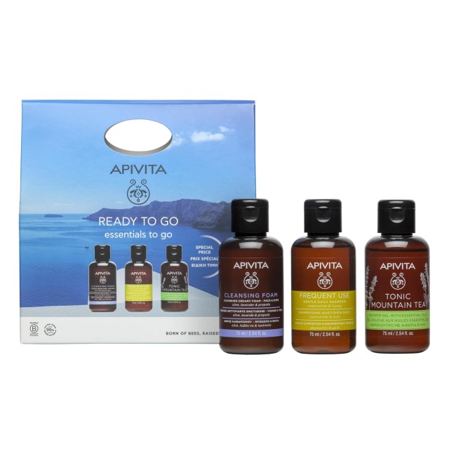 Apivita PROMO Ready to Go Essentials to Go Mini Αφρός Καθαρισμού για Π …