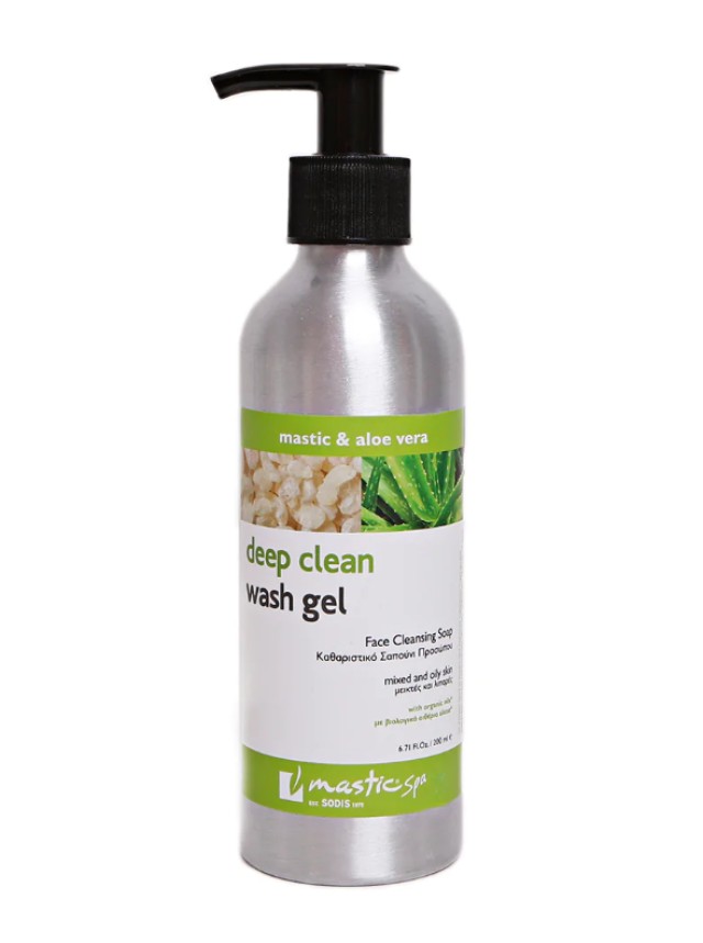 Mastic Spa Deep Clean Face Wash Καθαριστικό Gel Προσώπου με Μαστίχα & Βιολογική Αλόη 200ml