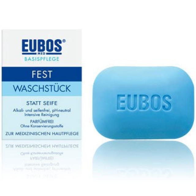 Eubos Solid Washing Bar Blue Στερεή Πλάκα Καθαρισμού χωρίς σάπωνες,125gr