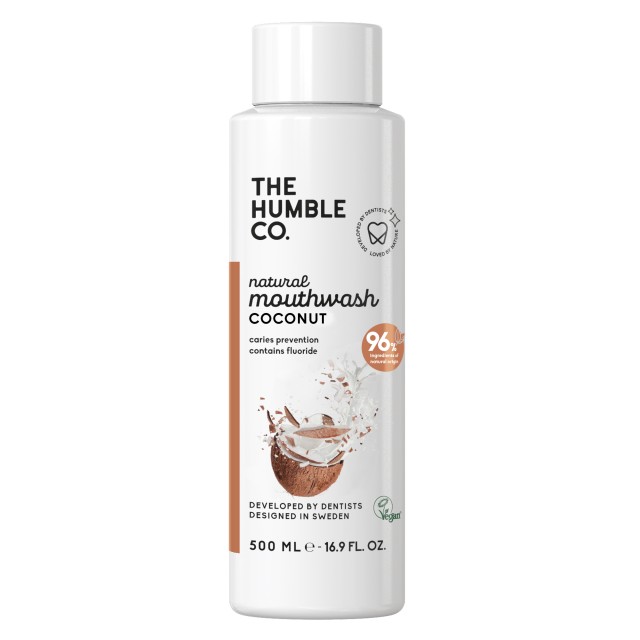 The Humble Co. Natural Mouthwash Coconut Φυσικό Στοματικό Διάλυμα με Γεύση Καρύδα 500ml