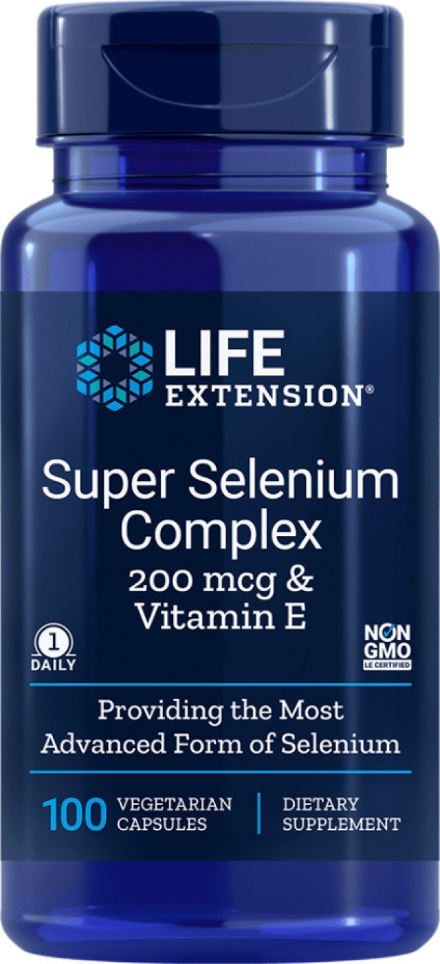 Life Extension Super Selenium Complex 200mcg Συμπλήρωμα Για Τον Θυρεοειδή 100 Κάψουλες [Νέα Συσκευασία]