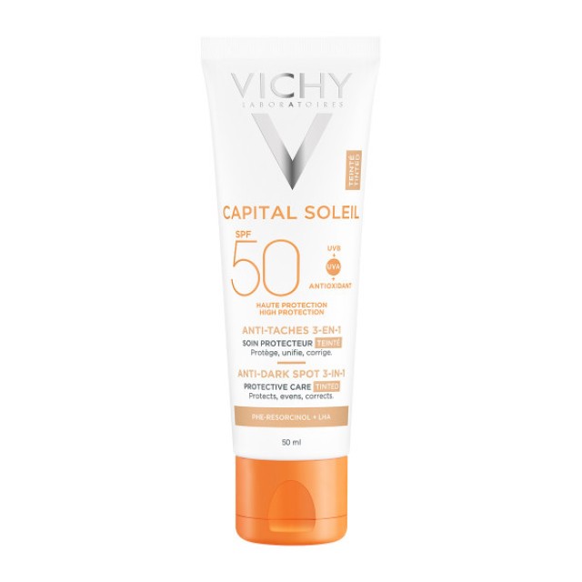 Vichy Capital Soleil SPF50 Αντηλιακό Προσώπου 3 σε 1 με Χρώμα Κατά των &hellip;