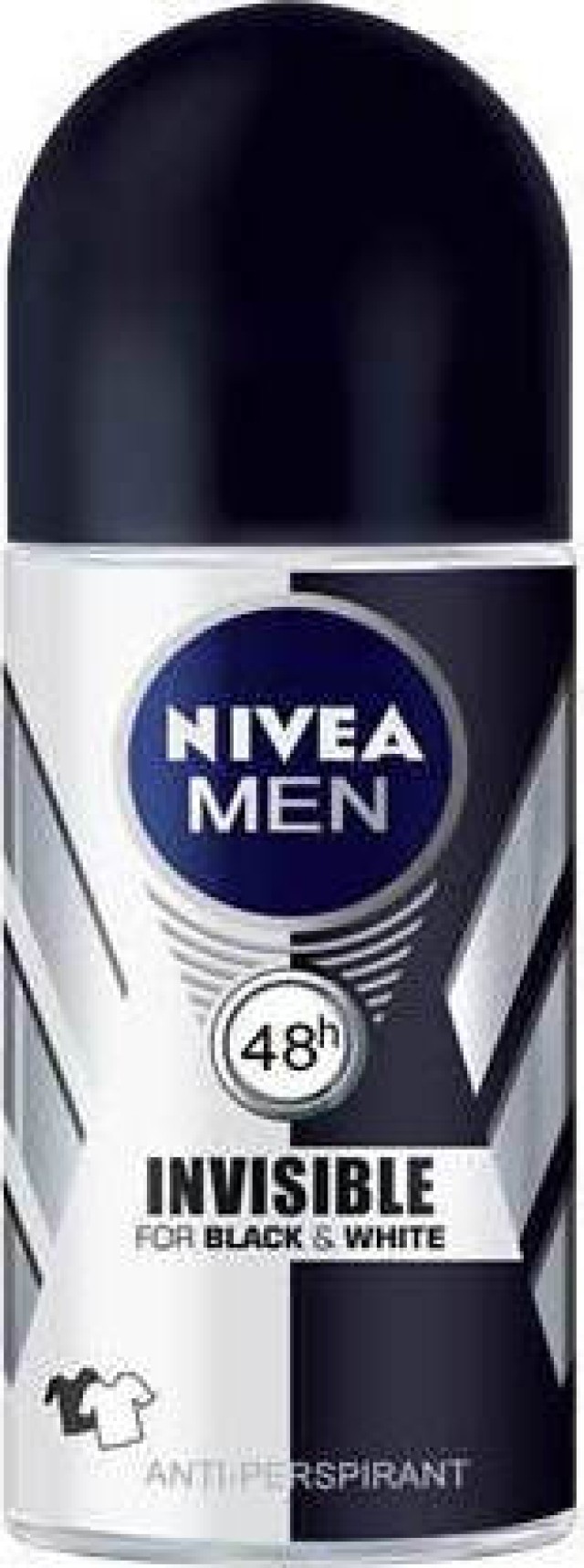 Nivea Men Invisible Black & White Ανδρικό Αποσμητικό Roll-on 48ωρης Προστασίας 50ml