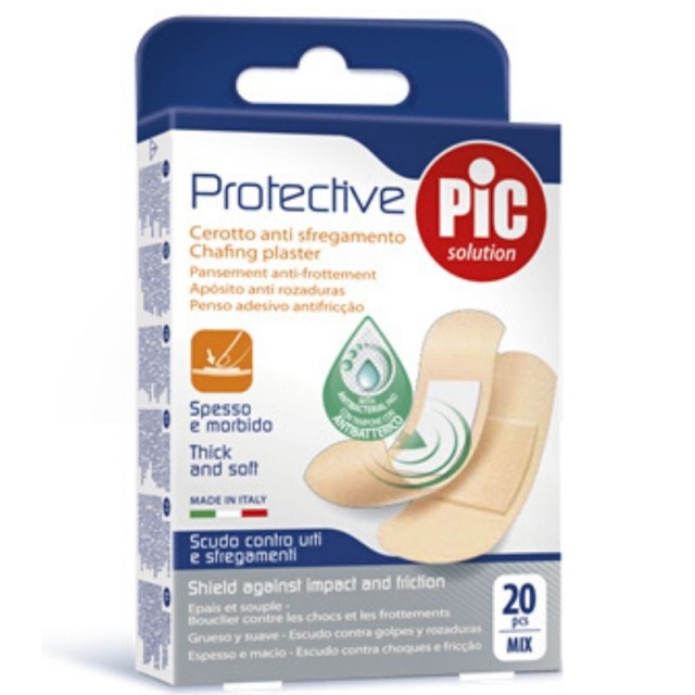 Pic Solution Protective Strips Αυτοκόλλητα Επιθέματα Mix 2 Μεγέθη 20 Τ …