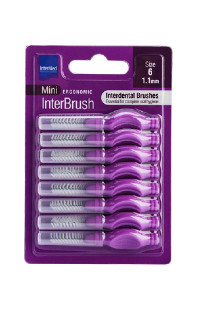 Intermed Ergonomic InterBrush Mini Size:6 Μεσοδόντια Βουρτσάκια με Λαβ …