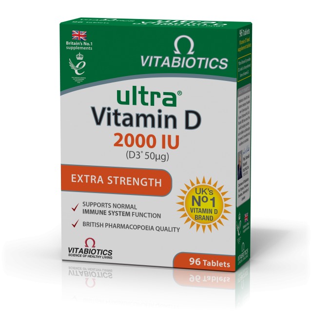 Vitabiotics Ultra Vitamin D 2000IU, 96 Ταμπλέτες