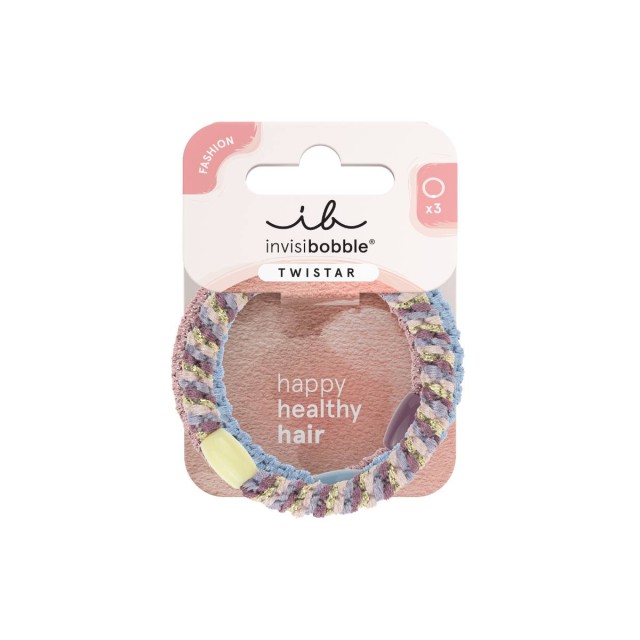 Invisibobble Twistar Lavender Braids Λαστιχάκια Μαλλιών 3 Τεμάχια